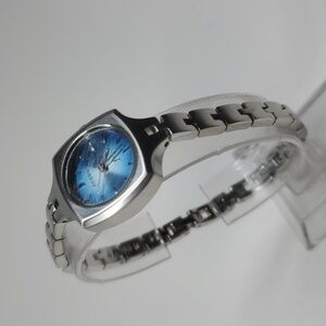 Vintage Fossil F² Watch  ES9442 Silver Stainless Steel Watch